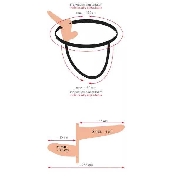 You2Toys - Draagbare duo vibrator - huidkleur