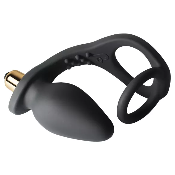 RO-ZEN - dubbele penisring en anale vibrator - siliconen