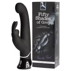   Vijftig tinten grijs Greedy Girl - vibrator met clitorisstimulator (zwart)