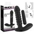 Zwart Fluweel geribbelde vibrator - medium (zwart)