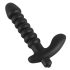 Zwart Fluweel geribbelde vibrator - medium (zwart)