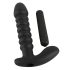 Zwart Fluweel geribbelde vibrator - medium (zwart)