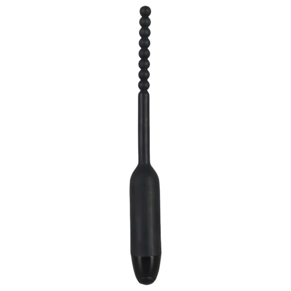 You2Toys - urethrale vibrator met bolletjes - 0,8cm - zwart