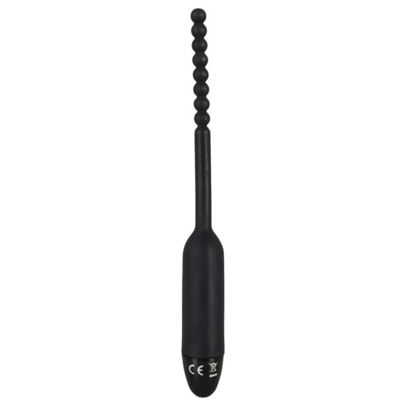 You2Toys - urethrale vibrator met bolletjes - 0,8cm - zwart