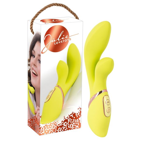 Jülie - vibrator met clitorisarm (geelgroen)
