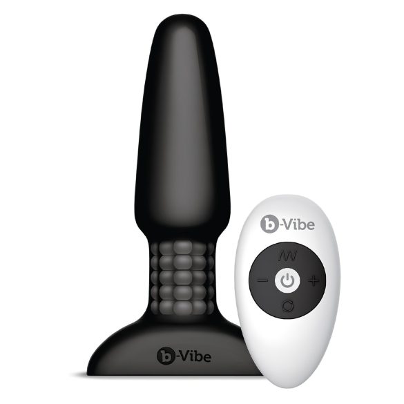b-Vibe - roterende parels, oplaadbare anale vibrator (zwart)