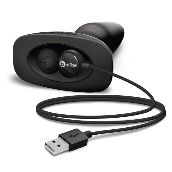 b-Vibe - roterende parels, oplaadbare anale vibrator (zwart)