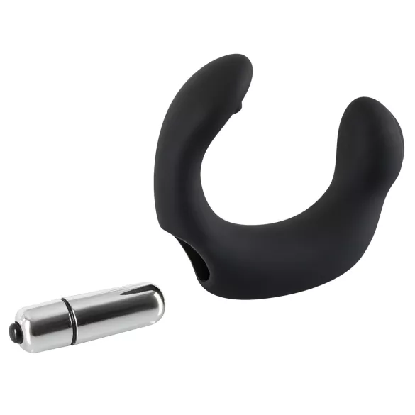 Rebel - prostaat vibrator gebogen - siliconen - zwart
