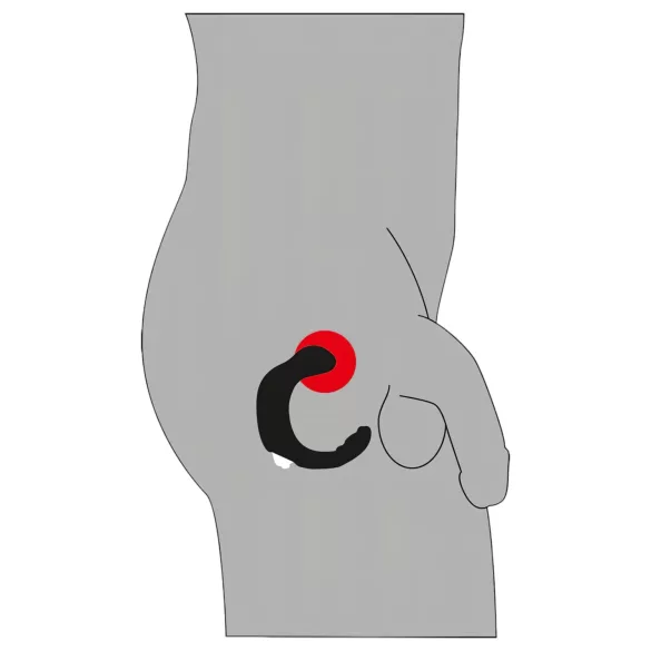 Rebel - prostaat vibrator gebogen - siliconen - zwart