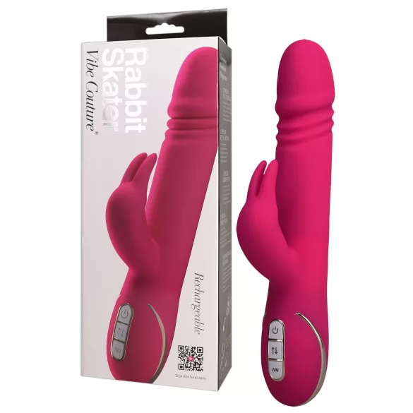 Vibe Couture - rabbit vibrator met stootfunctie - siliconen - roze