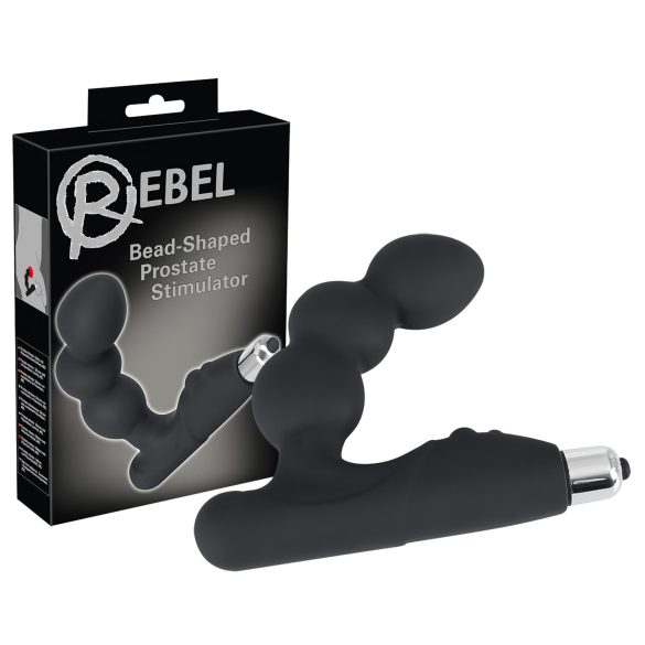 Rebel - prostaat vibrator met balletjes - zwart