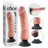 King Cock 9 zuigkracht vibrator (23 cm) - natuurlijk