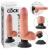King Cock - vibrator met zuignap - 18 cm - huidskleur