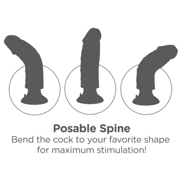 King Cock - vibrator met zuignap - 18 cm - huidskleur