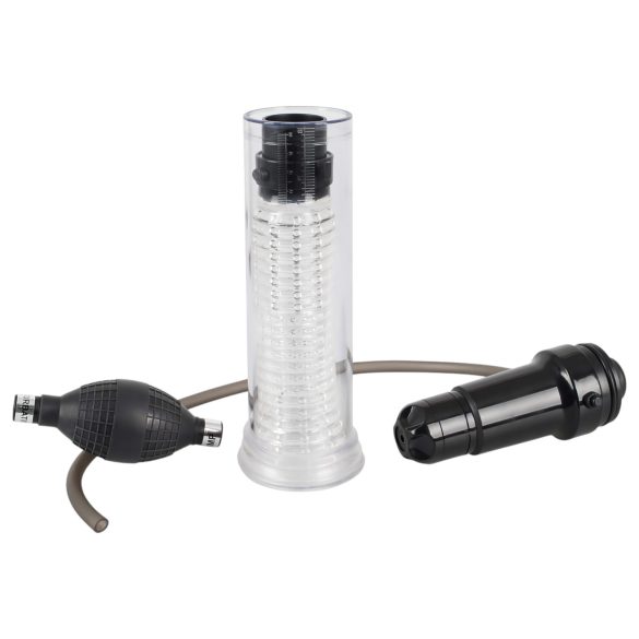 You2Toys - 2in1 - penis pomp en masturbator in één (transparant)