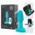 b-Vibe Rimming - anaal vibrator met roterende kralen - turquoise