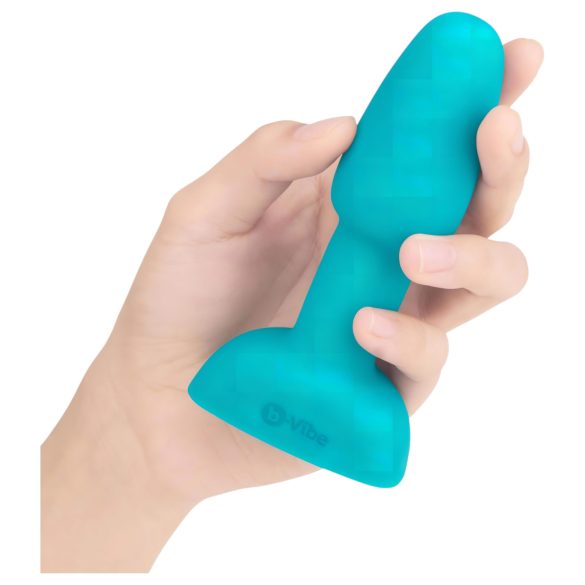b-Vibe Rimming - anaal vibrator met roterende kralen - turquoise