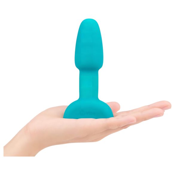 b-Vibe Rimming - anaal vibrator met roterende kralen - turquoise