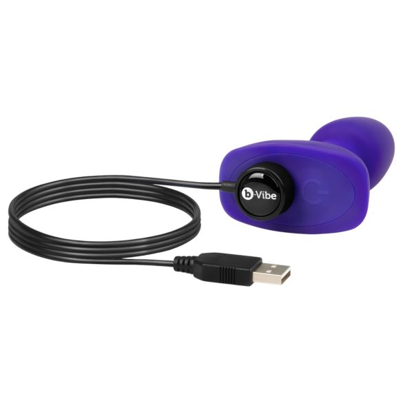 b-Vibe Rimming - roterende anale parels vibrator (paars)