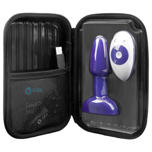 b-Vibe Rimming - roterende anale parels vibrator (paars)