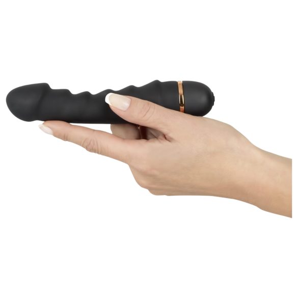 You2Toys - vibrator met ribbels - flexibel - zwart