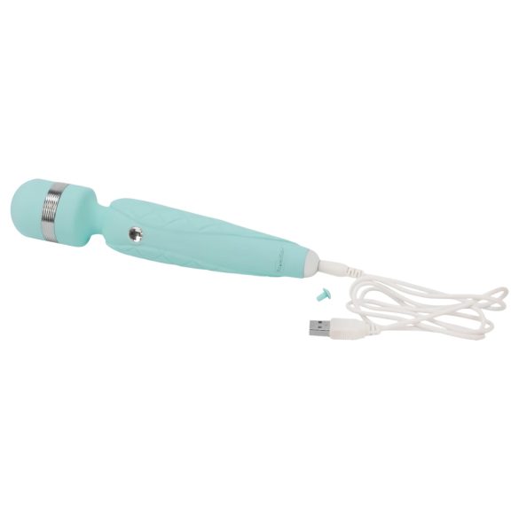Pillow Talk Cheeky Wand - oplaadbare massage vibrator - turquoise