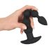 Black Velvet - Oplaadbare Anusvibrator met 5 Kralen (Zwart)