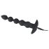Black Velvet - Oplaadbare Anusvibrator met 5 Kralen (Zwart)