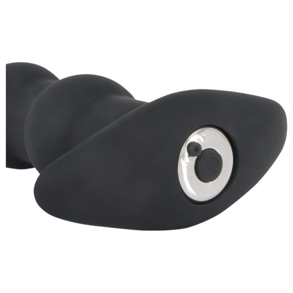 Black Velvet - Oplaadbare Anusvibrator met 5 Kralen (Zwart)