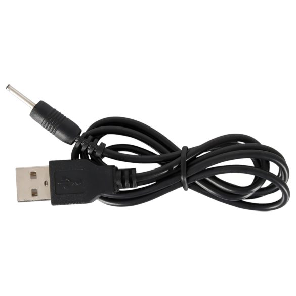 Black Velvet - Oplaadbare Anusvibrator met 5 Kralen (Zwart)