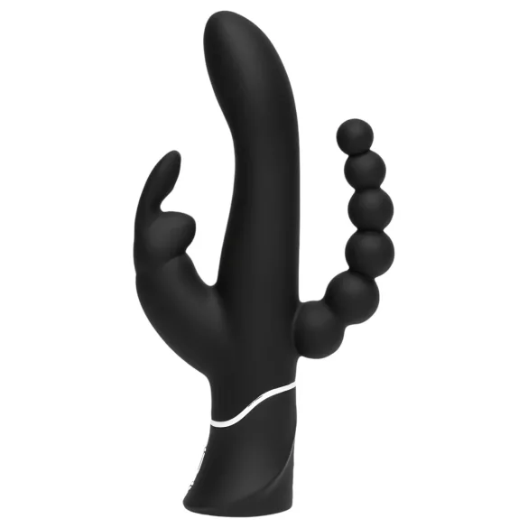 Happyrabbit Triple - vibrator voor clitoris en anus - oplaadbaar - zwart