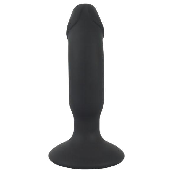 Black Velvets - oplaadbare anaal vibrator met penisvorm - zwart