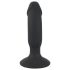 Black Velvet - oplaadbare anale vibrator met penis (zwart)