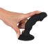 Black Velvet - oplaadbare anale vibrator met penis (zwart)