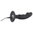 Black Velvet - oplaadbare anale vibrator met penis (zwart)