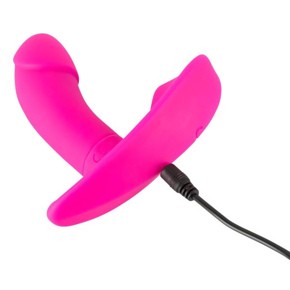 SMILE Panty - Oplaadbare, draadloze strapon vibrator (pink)