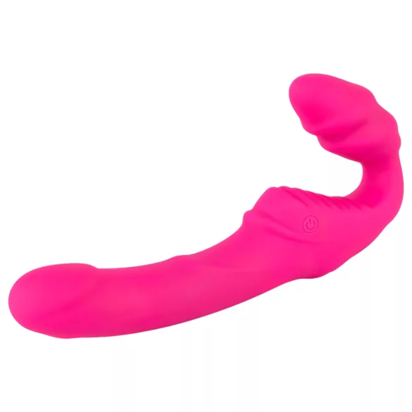 Double2Teaser - strapless vibrerende dildo - siliconen - roze
