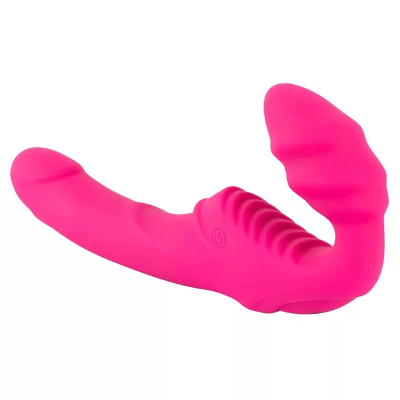 Double2Teaser - strapless vibrerende dildo - siliconen - roze