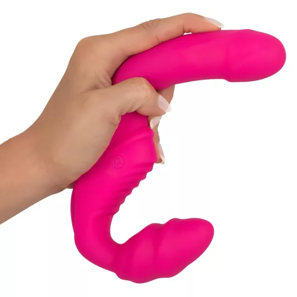 Double2Teaser - strapless vibrerende dildo - siliconen - roze