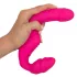 Double2Teaser - strapless vibrerende dildo - siliconen - roze