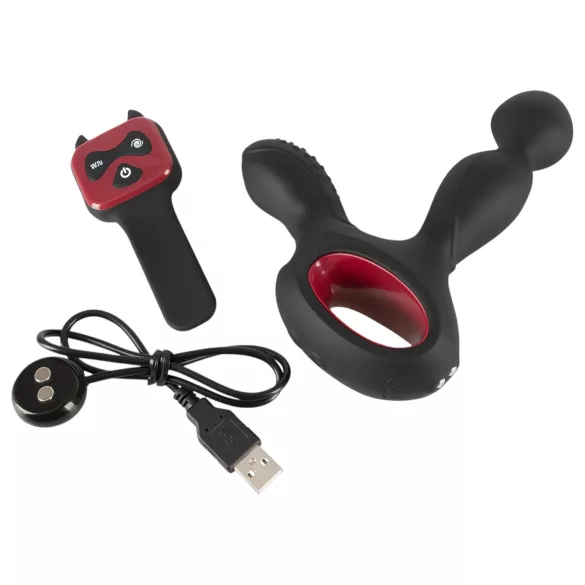 You2Toys - prostaat vibrator - roterend en verwarmend - zwart