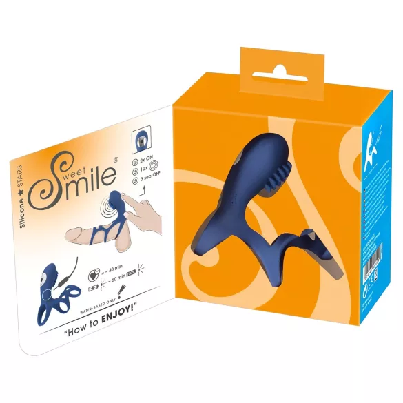 SMILE Couple - vibrerende penismanchet - oplaadbaar - blauw