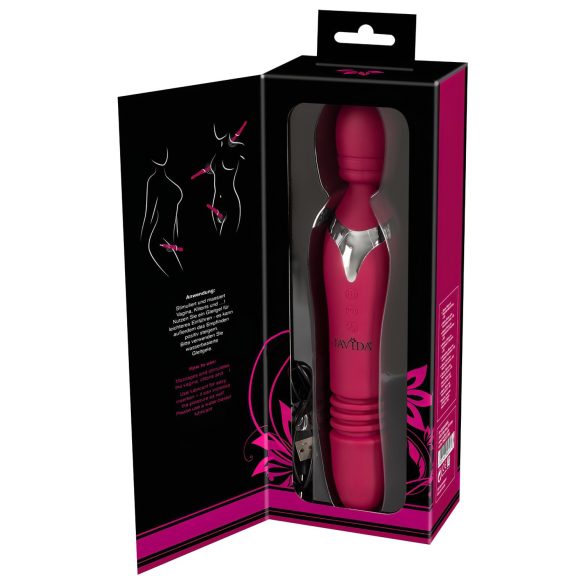 Javida Thrusting - 3in1 massager vibrator (rood)