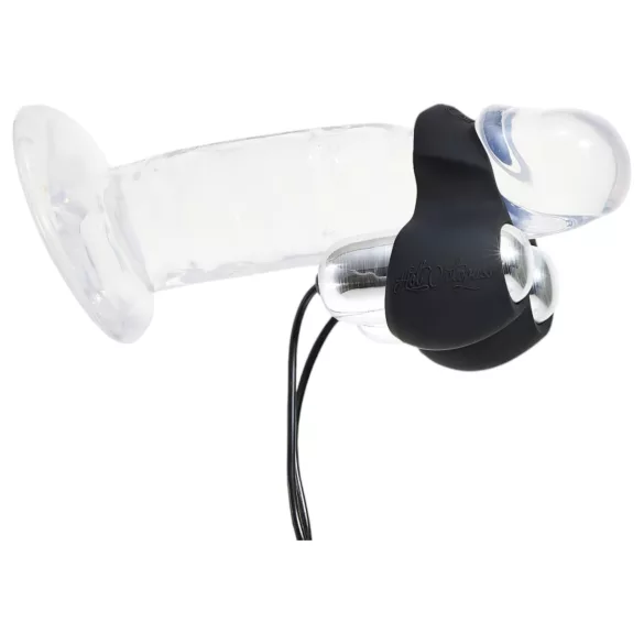 HOT Octopuss JETT - penistopje vibrator - 2 motoren - zwart
