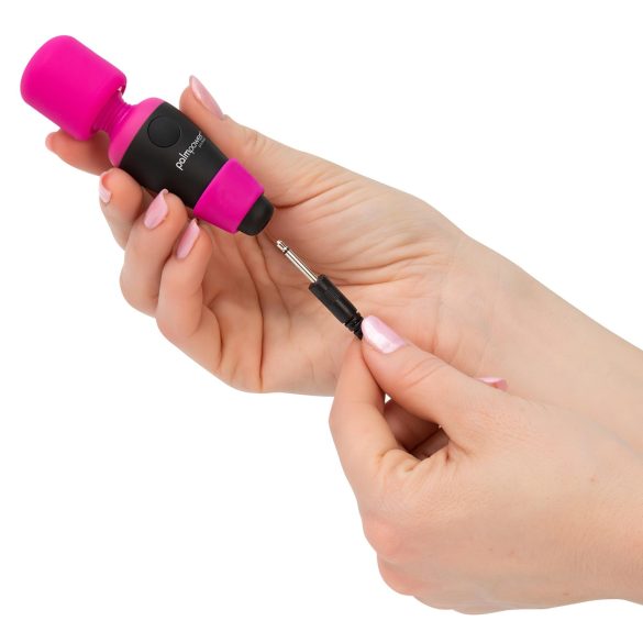 PalmPower - mini vibrator wand - compact formaat - roze/zwart