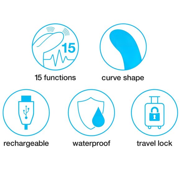 Happyrabbit Curve Slim - waterdichte, clitorisstimulatie vibrator (roze)