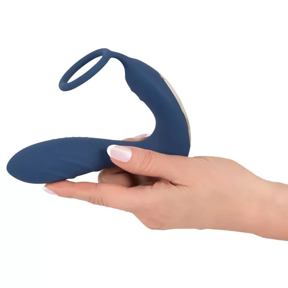 You2Toys - Prostaat vibrator met penisring - siliconen - blauw