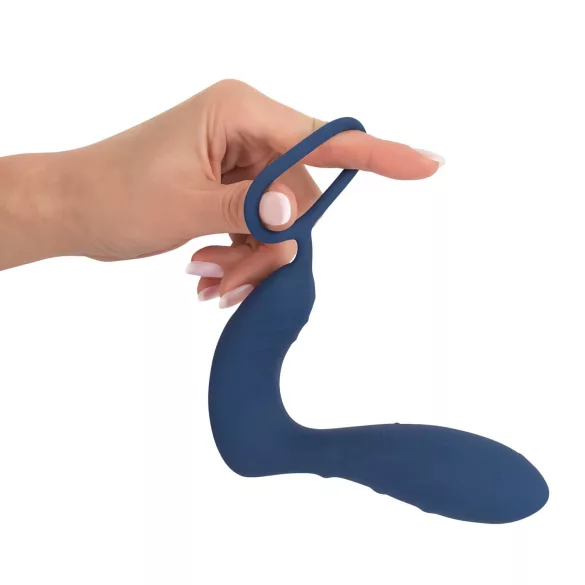 You2Toys - Prostaat vibrator met penisring - siliconen - blauw