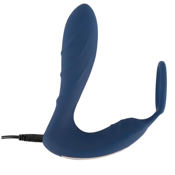 You2Toys - Prostaat vibrator met penisring - siliconen - blauw