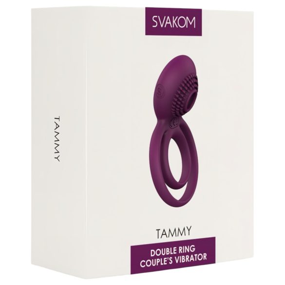 Svakom Tammy - vibrerende penis- en balring - oplaadbaar - paars